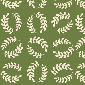 Green and Cream Leaves