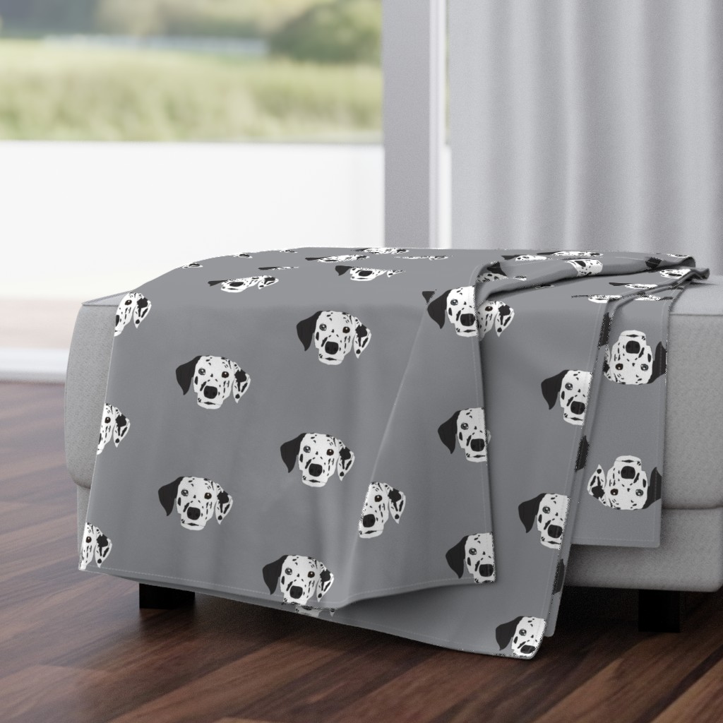 Dalmatian on Gray