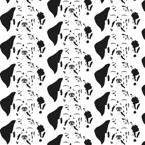 Dalmatian with Closed Eyes