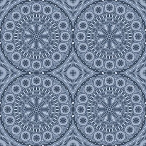 Mandala Tile (Slate Blue)