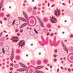 Butterfly Floral (Pink)