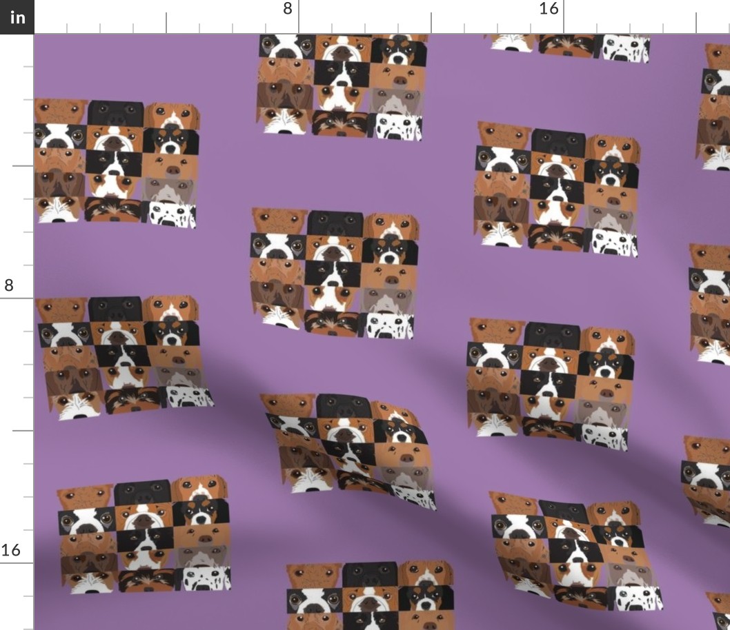 Dog Collage 2 on Purple