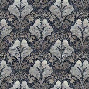 Taupe and gray French damask