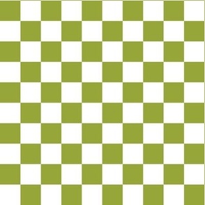 White and Green Checker Pattern
