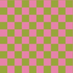 Pink and Green Checker Pattern