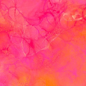 Abstract Ink Art Pink Orange 05 Large Scale
