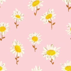 Dainty Sunflowers-Pink 8x8