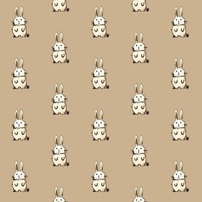 cute rabbit, earth tones, too cute