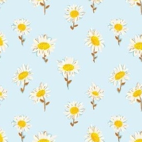Dainty Sunflowers-Teal 4x4