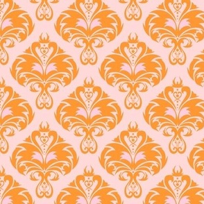Cozy vintage. Art nouveau pink pattern