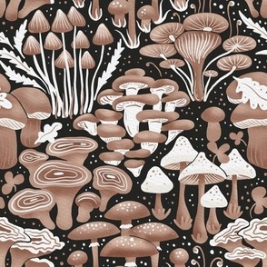 nude | mushrooms -  woodland collection | nursery decor, kids apparel, wallpaper | mushrooms -  woodland collection | nursery decor, kids apparel, wallpaper