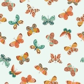 medium// Butterflies flying in the sun Soft Mint