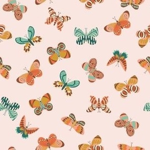 medium// Butterflies flying in the sun Soft Peach