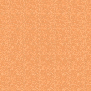 Leaf Flight Path Swirling Lines in Orange (3x3)
