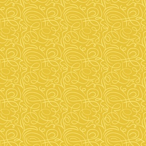 Leaf Flight Path Swirling Lines in Yellow (5x5)