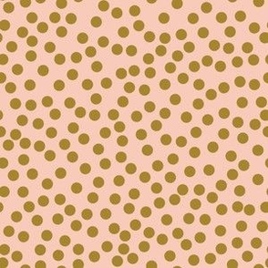 Polka Dot Confetti {Luxor Gold on Chilean Pink} Scattered Dots