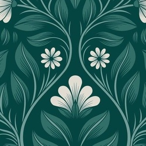 2703 F Large - Damask flowers