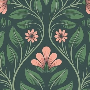 2703 K Large - Damask flowers