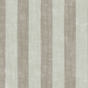 large scale Loose Geometric simple 2 colour stripe / khaki and taupe / soft blue and green colourway