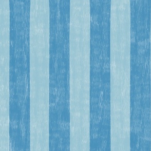 large scale Loose Geometric simple 2 colour stripe / light and mid blue / blue and taupe colorway