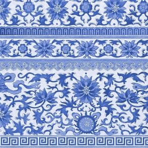 Antiqued And Reconstructed Blue And White Chinoiserie 2- Owen Jones - Examples of Chinese ornament selected from objects in the South Kensington Museum and other collections 1867
