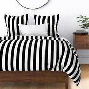 01 Black and White- Vertical Stripes- 2 Inches- Awning Stripes- Cabana Stripes- Zebra Stripes- Petal Solids Coordinate- Striped Wallpaper- Halloween- Large