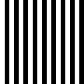 01 Black and White- Vertical Stripes- 1 Inch- Awning Stripes- Cabana Stripes- Zebra Stripes- Petal Solids Coordinate- Striped Wallpaper- Halloween- Medium