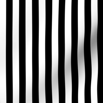 01 Black and White- Vertical Stripes- Half Inch- Awning Stripes- Cabana Stripes- Zebra Stripes- Petal Solids Coordinate- Striped Wallpaper- Halloween- Small
