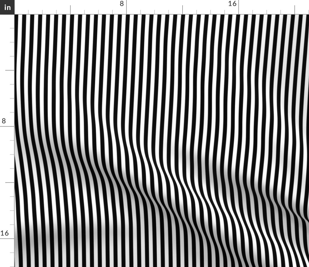 01 Black and White- Vertical Stripes- Quarter Inch- Awning Stripes- Cabana Stripes- Zebra Stripes- Petal Solids Coordinate- Striped Wallpaper- Halloween- Extra Small