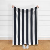 02 Graphite and White- Vertical Stripes- 4 Inches- Linen Texture- Awning Stripes- Cabana Stripes- Zebra Stripes- Dark Gray- Grey- Petal Solids Coordinate- Striped Wallpaper- Halloween- Extra Large