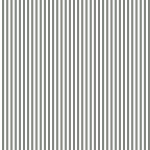 03 Pewter Gray and White- Vertical Stripes- Quarter Inch- Awning Stripes- Cabana Stripes- Petal Solids Coordinate- Striped Wallpaper- Grey- Neutral- Extra Small