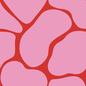 Big Bold Blobs in Pink + Red