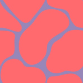 Big Bold Blobs in Coral + Lilac