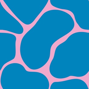 Big Bold Blobs in Electric Blue + Pink