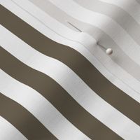 04 Bark Brown and White- Vertical Stripes- Half Inch- Awning Stripes- Cabana Stripes- Petal Solids Coordinate- Striped Wallpaper- Neutral- Small