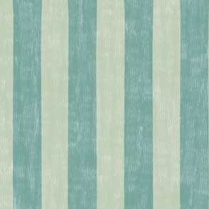large scale Loose Geometric simple 2 colour stripe / pale green aquas  / riso brights colourway