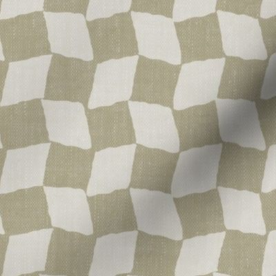 Checker Tan Sage Large