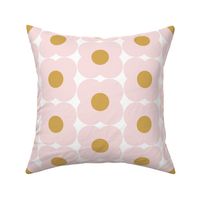 Mod Flower in Pink and Mustard Yellow