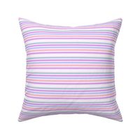 TINY  easter stripes fabric - cute pink purple teal stripe fabric coordinate