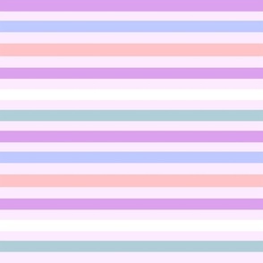 MEDIUM easter stripes fabric - cute pink purple teal stripe fabric coordinate