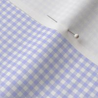 TINY periwinkle easter gingham fabric - check purple blue cute spring design