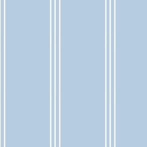 white stripe on blue