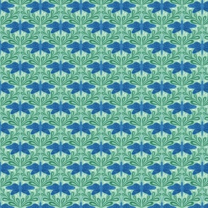Garden Delight Dragonfly in Green and Blue (7x7)
