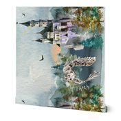 Magical School Castle for Wizards and Witches (ROTATED 36” LARGE) 