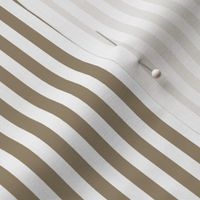 05 Mushroom Brown and White- Vertical Stripes- Quarter Inch- Awning Stripes- Cabana Stripes- Petal Solids Coordinate- Striped Wallpaper- Neutral- Khaki- Ecru- Taupe- Earth Tone Wallpaper- Extra Small