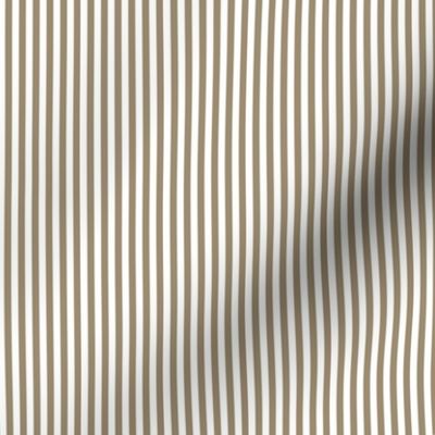 05 Mushroom Brown and White- Vertical Stripes- 1/8 Inch- Awning Stripes- Cabana Stripes- Petal Solids Coordinate- Striped Wallpaper- Neutral- Khaki- Ecru- Taupe- Earth Tone Wallpaper- Mini