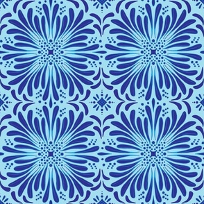 Blue and Turquoise Artisan Tile