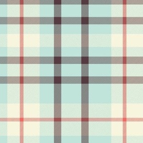 Modern Tartan Plaid Blue Brown and Orange