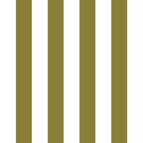 08 Moss Green and White- Vertical Stripes- 2 Inches- Awning Stripes- Cabana Stripes- Petal Solids Coordinate- Striped Wallpaper- Neutral- Large