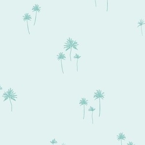 Light Blue Tropical palm trees